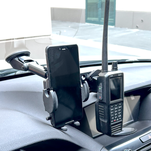 Windshield suction mount with phone holder for Uniden SDS100 and BCD436HP